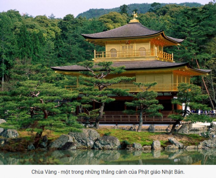 Chùa Vàng - một trong những thắng cảnh của Phật giáo Nhật Bản.