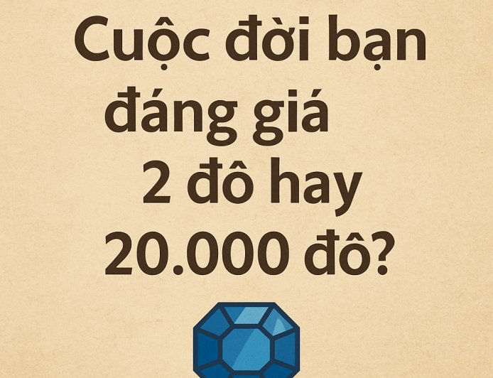 Cuộc Đời Bạn Đáng Giá 2 Đô Hay 20.000 Đô? Bài Học Sâu Sắc Từ Một Hòn Đá Về Giá Trị Bản Thân Và Nghệ Thuật “Chọn Bạn Mà Chơi”