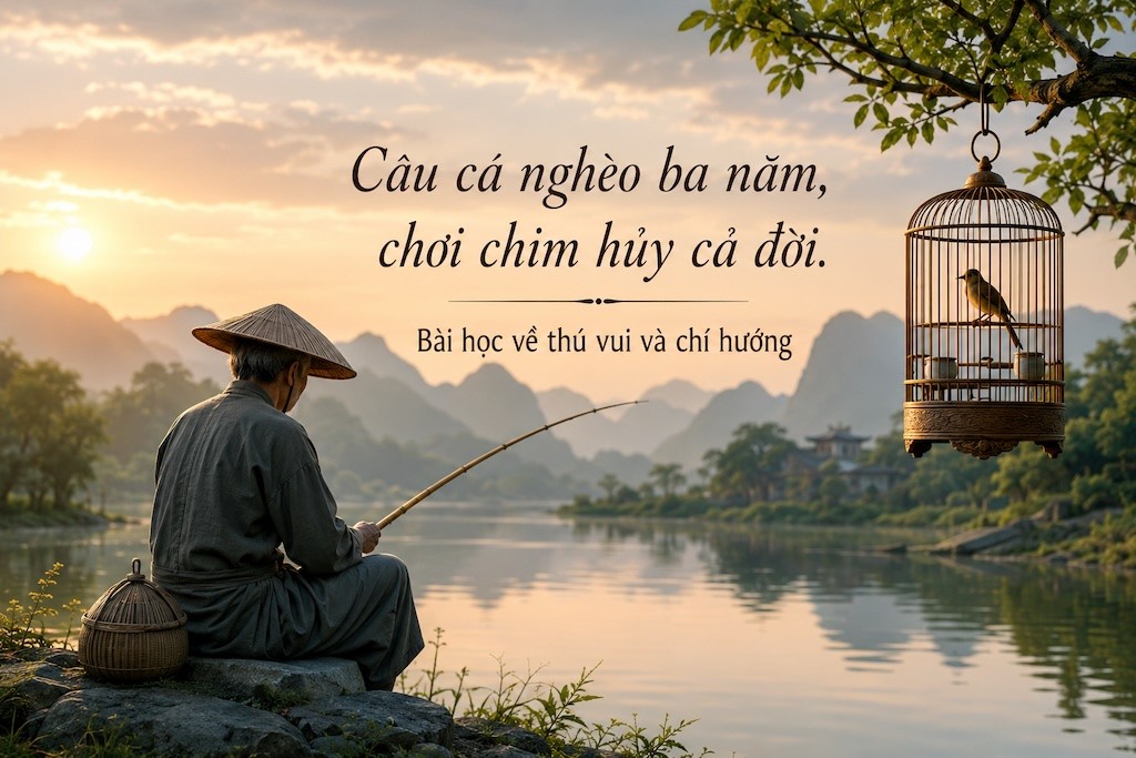 Vì sao cổ nhân nói: “Câu cá nghèo ba năm, chơi chim hủy cả đời”? Bài học về thú vui và chí hướng