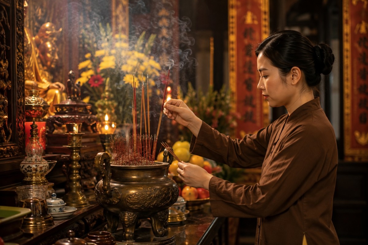 Vì sao cổ nhân khuyên không nên dâng hương bằng tay phải?