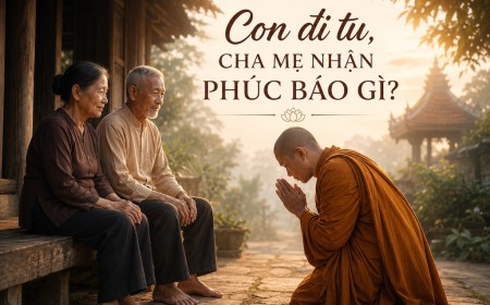 Con đi tu, cha mẹ nhận phúc báo gì? Một góc nhìn sâu sắc từ lời Phật dạy
