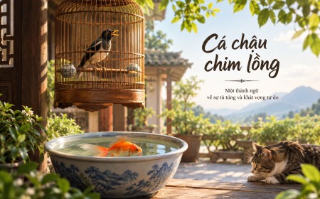 Cá chậu chim lồng là gì? Ý nghĩa thành ngữ và bài học về tự do