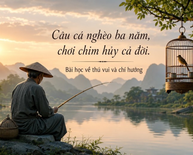 Vì sao cổ nhân nói: “Câu cá nghèo ba năm, chơi chim hủy cả đời”? Bài học về thú vui và chí hướng