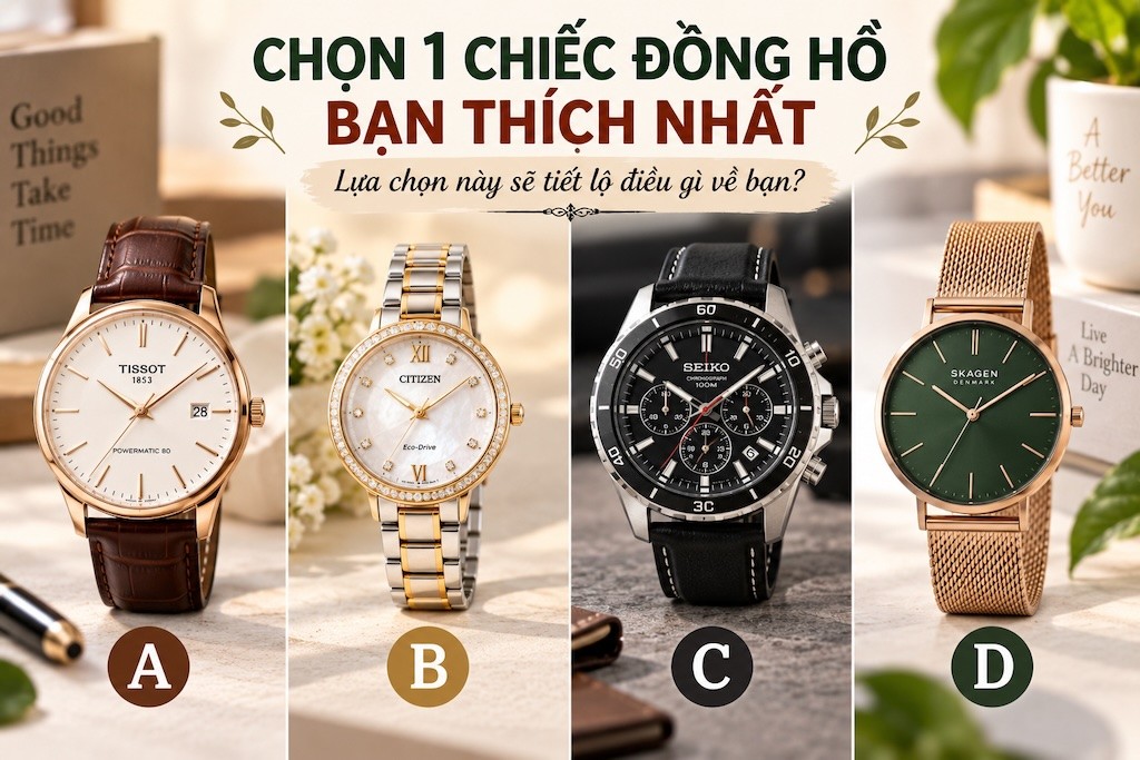 Chọn 1 chiếc đồng hồ bạn thích nhất: Thông điệp vui về vận trình sắp tới