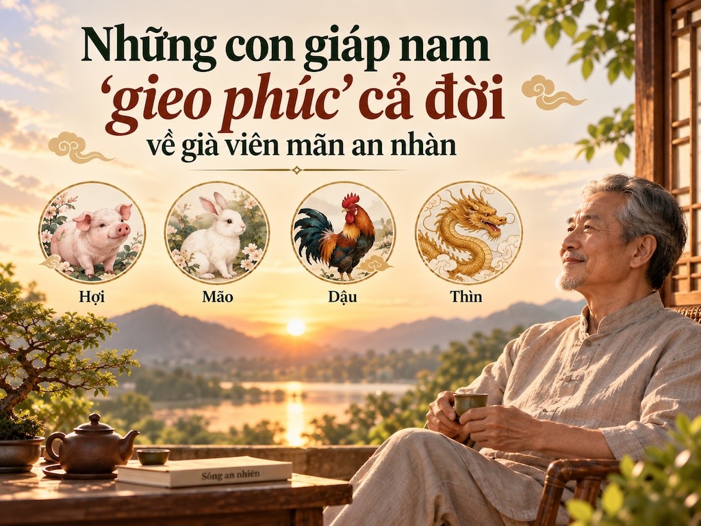 Những con giáp nam “gieo phúc” cả đời, về già viên mãn an nhàn