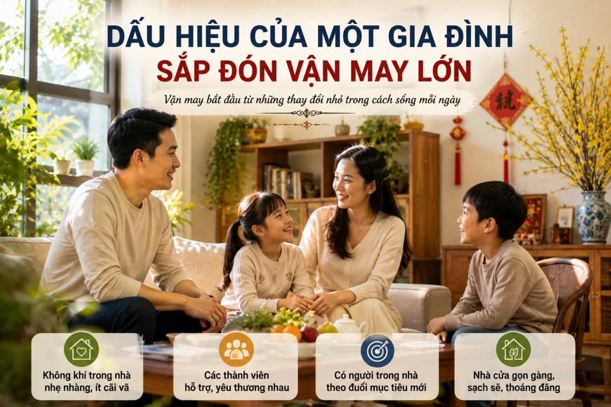 Dấu hiệu của một gia đình sắp đón vận may lớn: 4 thay đổi đáng chú ý