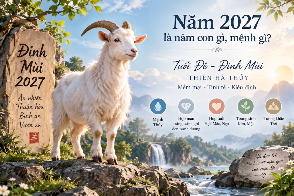 Năm 2027 là năm con gì, mệnh gì? Người sinh năm Đinh Mùi hợp tuổi nào?
