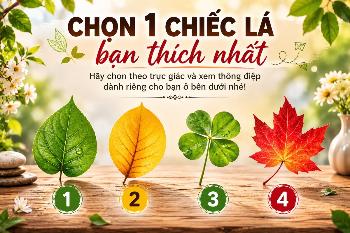 Chọn 1 chiếc lá bạn thích nhất: Lựa chọn của bạn tiết lộ điều gì về thời gian tới?