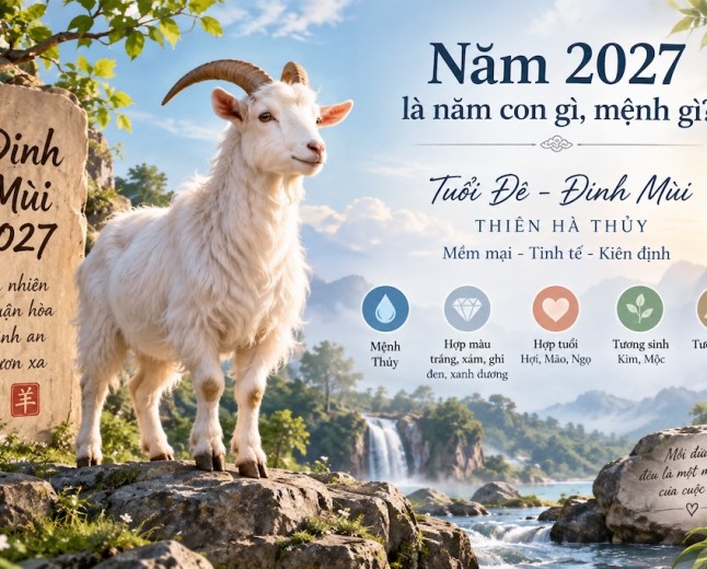 Năm 2027 là năm con gì, mệnh gì? Người sinh năm Đinh Mùi hợp tuổi nào?
