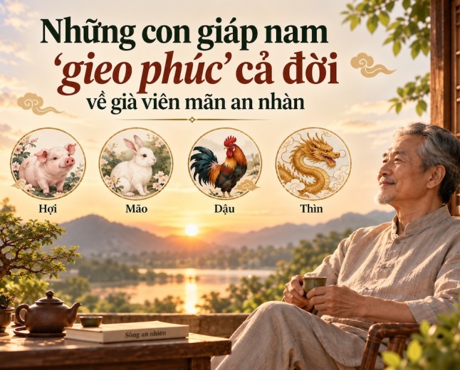 Những con giáp nam “gieo phúc” cả đời, về già viên mãn an nhàn